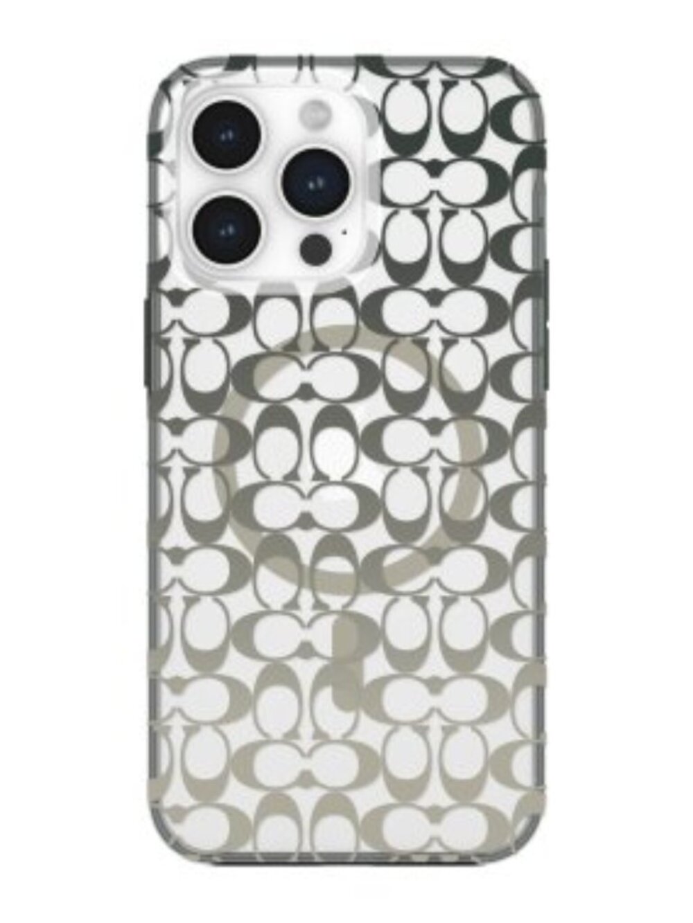 NIB Coach Signature C Grey Ombre MagSafe - iPhone 15 Pro phone case